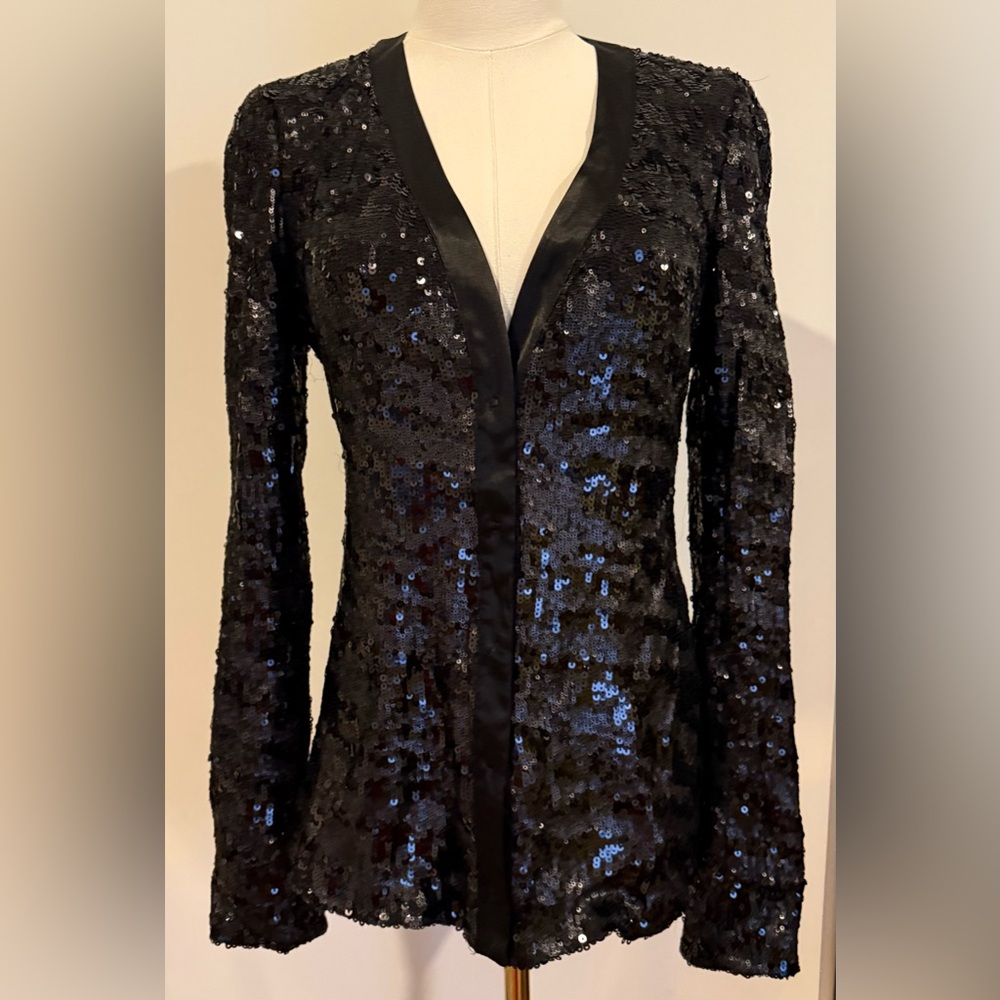 Rachel Zoe Sequin Black Jacket